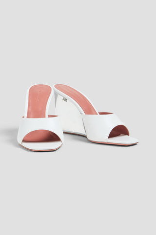 AMINA MUADDI LUPITA LEATHER WEDGE MULES - Size 37
