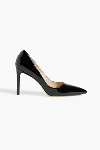 STUART WEITZMAN LEIGH PATENT-LEATHER PUMPS - Size 10
