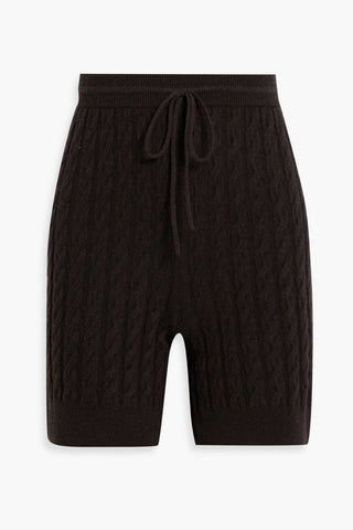 TOTEME CABLE-KNIT WOOL AND CASHMERE-BLEND SHORTS - Size S