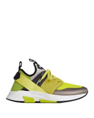 Tom Ford Technical Mesh Low-Top Sneakers in Neon Yellow Multi