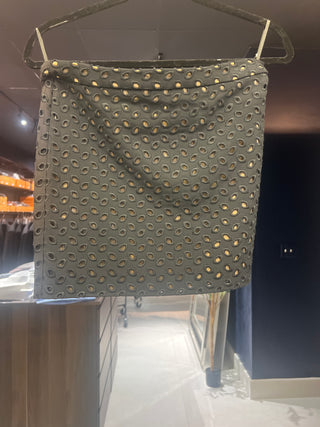 Tom Ford Perforated Oval Cutout Mini Skirt