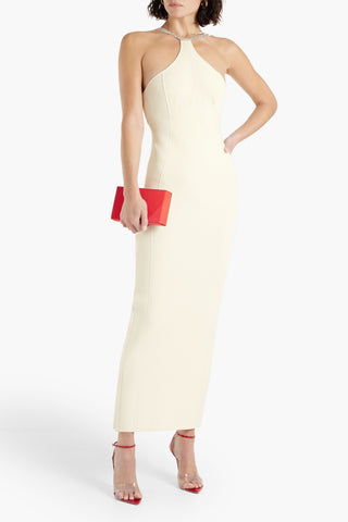 HERVÉ LÉGER EMBELLISHED BANDAGE MAXI DRESS - Size L
