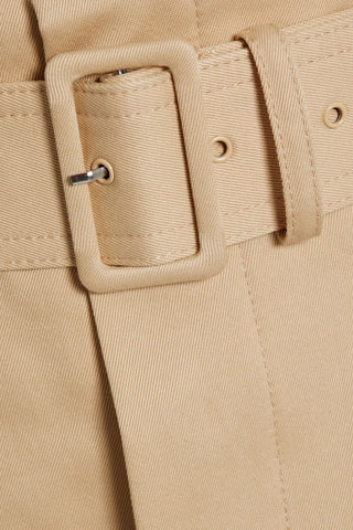 A.L.C. MAIA BELTED COTTON-TWILL MIDI SKIRT - Size 4