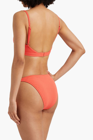 PEONY SWIMWEAR FINE HI LINE STRETCH-CREPE BIKINI BRIEFS - Size S
