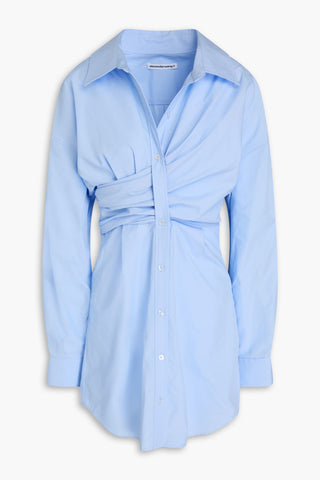 ALEXANDER WANG COTTON-POPLIN MINI SHIRT DRESS - Size 6