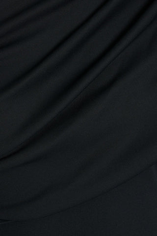 CAROLINA HERRERA ASYMMETRIC DRAPED JERSEY TOP - Size S