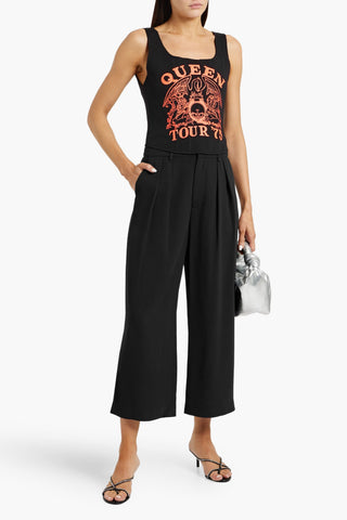 ALICE + OLIVIA JEANS BRESLIN PRINTED COTTON-JERSEY BUSTIER TOP - Size 2