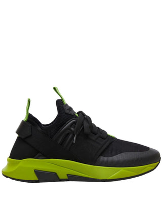 Tom Ford Mesh Lace-Up Low-Top Sneakers with Contrast Sole