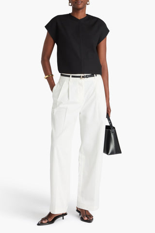 TOTEME COTTON-TWILL STRAIGHT-LEG PANTS - Size 36