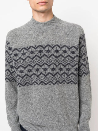 Brunello Cucinelli Jacquard Wool Turtleneck Sweater