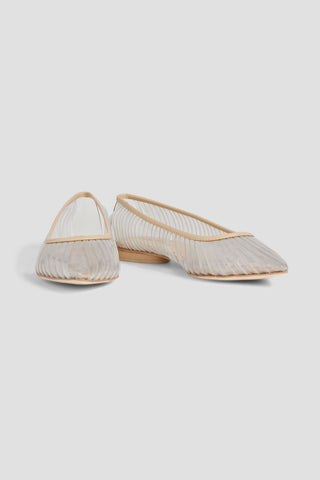 CULT GAIA LEENA LEATHER-TRIMMED PVC POINT-TOE FLATS - Size 40