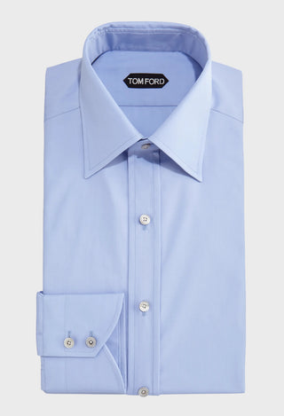 Tom Ford Cotton Point-Collar Dress Shirt