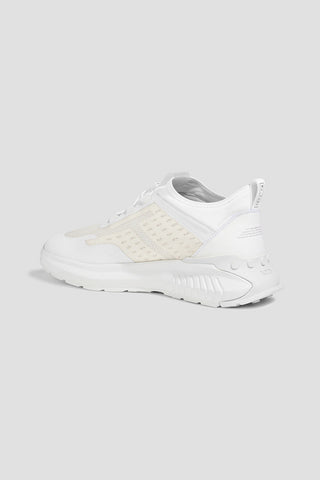 TOD'S COATED MESH, STRETCH-KNIT AND LEATHER SNEAKERS - Size 7.5