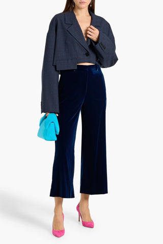 THEORY VELVET WIDE-LEG PANTS - Size 6