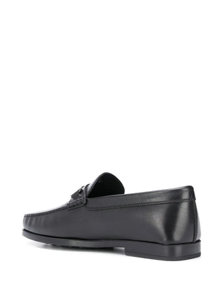 Tods Smooth Leather Metal Bit Loafers