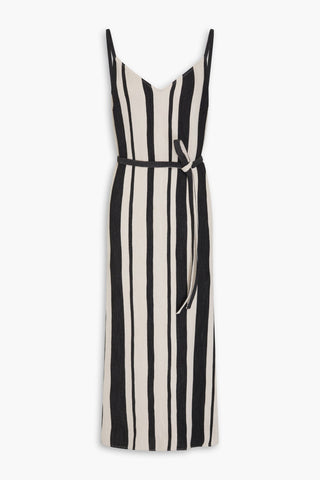 JOSEPH DALOU STRIPED GAUZE MIDI DRESS - Size 38