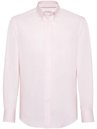 Brunello Cucinelli Cotton Button-Down Shirt Pale Pink