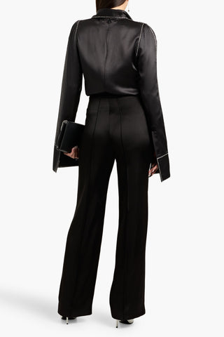 ANOTHER TOMORROW SATIN STRAIGHT-LEG PANTS - Size 36