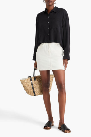 ALEX MILL GEMMA CROPPED WASHED LYOCELL SHIRT - Size L