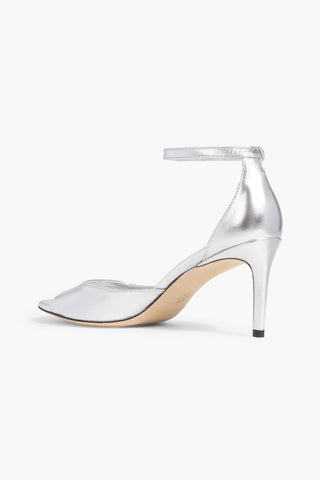 STUART WEITZMAN METALLIC LEATHER SANDALS - Size 7.5