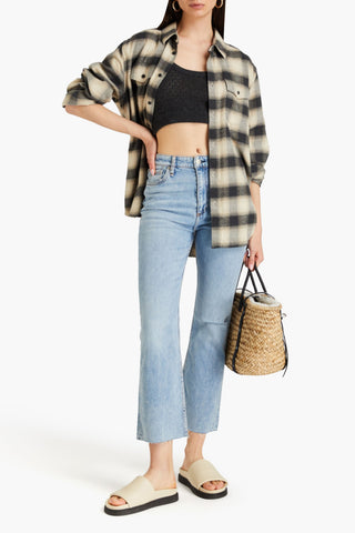 RAG & BONE CASEY DISTRESSED HIGH-RISE KICK-FLARE JEANS - Size 25