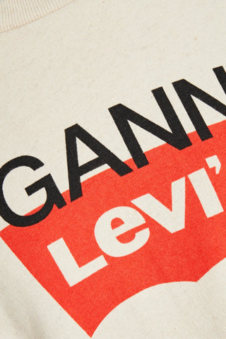 LEVI'S LOGO-PRINT FRENCH COTTON-BLEND TERRY SWEATSHIRT - Size S