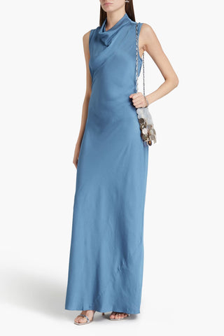 VERONICA BEARD KURA SATIN-CREPE MAXI DRESS - Size 12