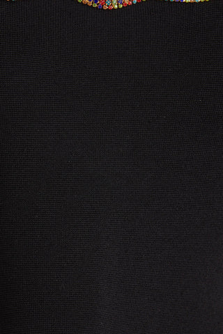 SANDRO CRYSTAL-EMBELLISHED STRETCH-KNIT MINI DRESS - Size 36