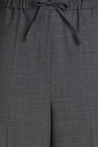 SANDRO WOOL-BLEND TWILL WIDE-LEG PANTS - Size 36