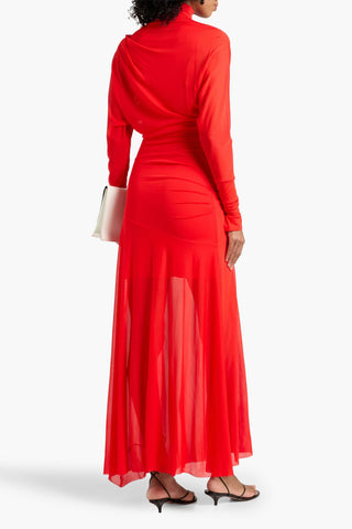 PROENZA SCHOULER PAULA DRAPED CREPE-JERSEY MAXI DRESS - Size 6