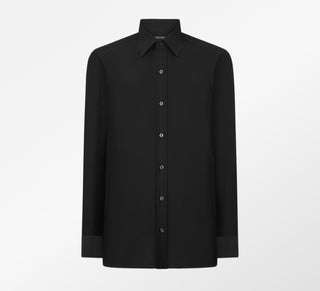 Tom Ford Silk Point-Collar Button-Down Shirt