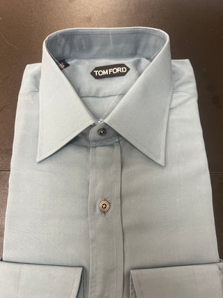 Tom Ford Tom Ford Lyocell Silk Blend Spread Collar Dress Shirt