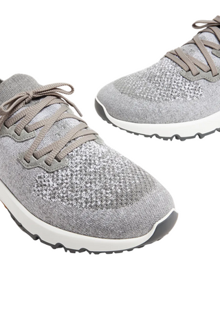 Brunello Cucinelli Mens Cotton Chiné Knit Sneakers