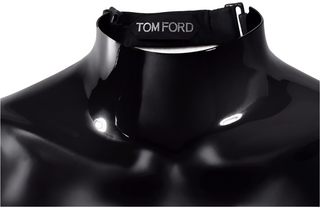 Tom Ford Patent Structured High-Neck Signed Corset