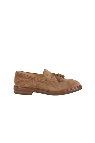Brunello Cucinelli Suede Moccasins In Brown