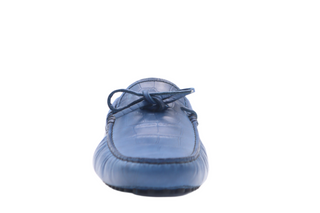 Tods Croc-Embossed Leather Laccetto Gommino Driver Shoes