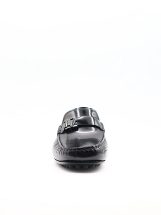 Tods Polished Leather Metal Buckle Driving Loafers