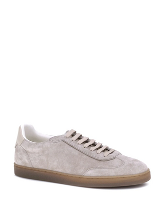 Brunello Cucinelli Logo Printed Low-Top Sneakers In Light Brown