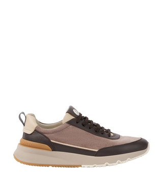 Brunello Cucinelli Leather-trimmed Suede Sneakers in Brown