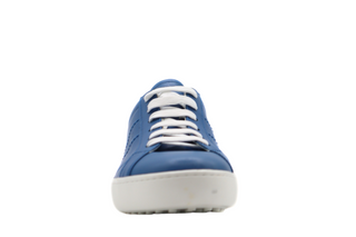 Tods Tod's Baltic Blue Leather Low-Top Sneakers with Contrast Sole
