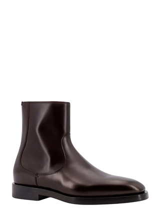 Brunello Cucinelli Mens Leather Ankle Boots in Brown