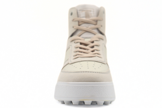 Tods Suede and Leather Cassetta High-Top Sneakers Cream Beige