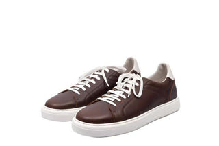Brunello Cucinelli Brunello Cucinelli Leather Low-Top Sneakers with Contrast Sole