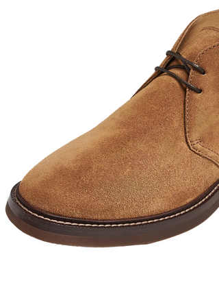 Brunello Cucinelli Mens Suede Lace-up Boots in Brown