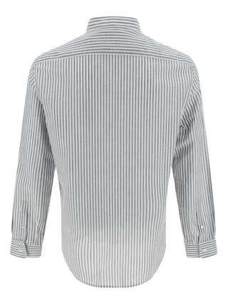 Brunello Cucinelli Brunello Cucinelli Cotton Striped Band-Collar Shirt