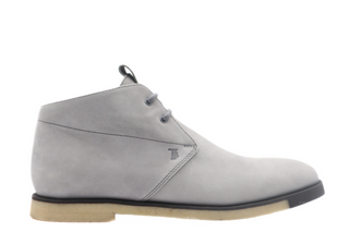 Tods Suede Light Blue-Grey Chukka Boots
