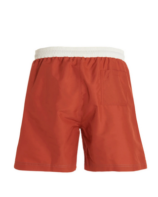 Brunello Cucinelli Technical Nylon Drawstring Swim Shorts Terracotta