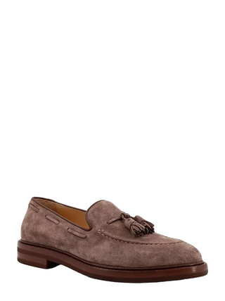 Brunello Cucinelli Mens Tassel Loafers in Brown