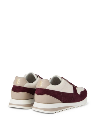 Brunello Cucinelli Mens Washed Suede and Calfskin Runners in Multi