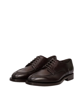 Brunello Cucinelli Mens Leather Loafers in Brown